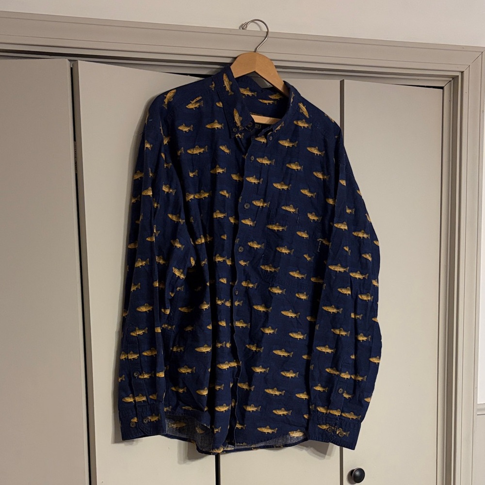 Men's 2XL Woolrich Spotted Trout Button Up